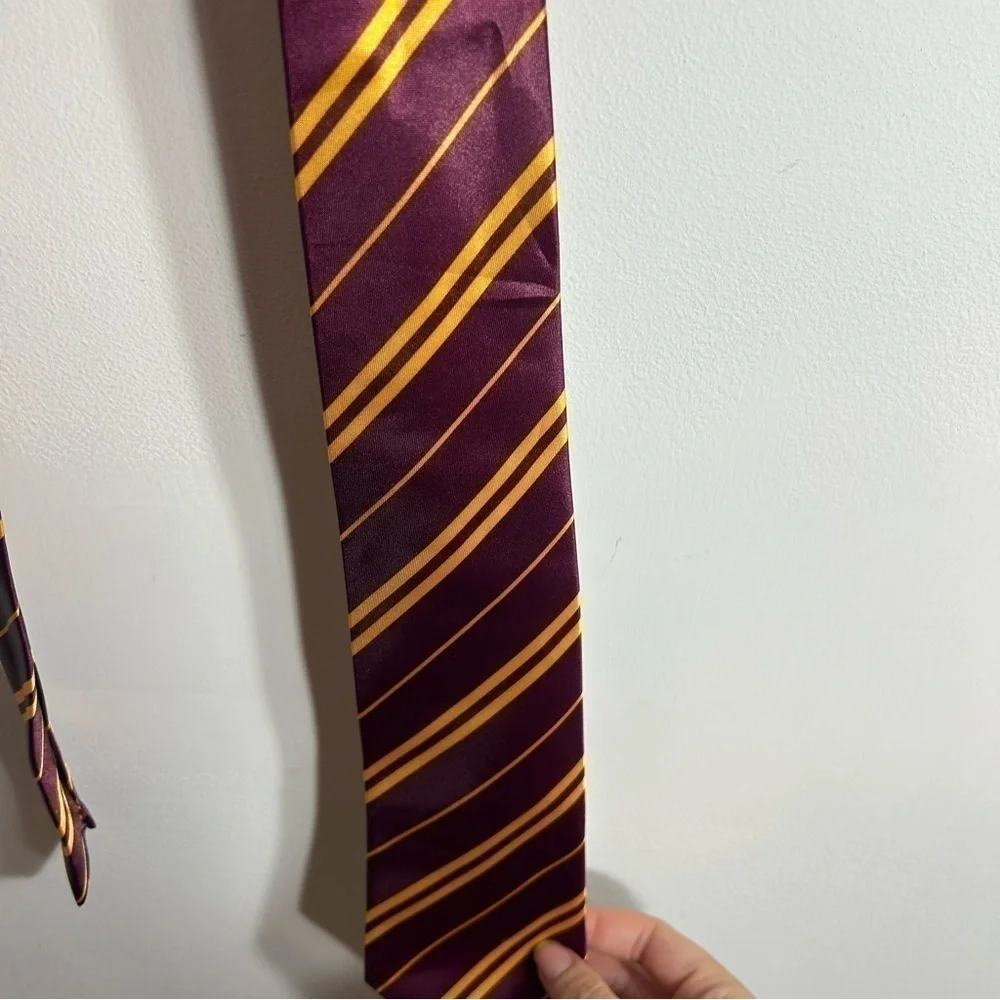 Harry Potter Neck Tie Burgundy Gold Yellow Costume Accessory